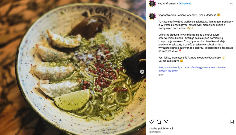 wegetariańskie restauracje kraków - ramen wegański w Vegan AF Ramen